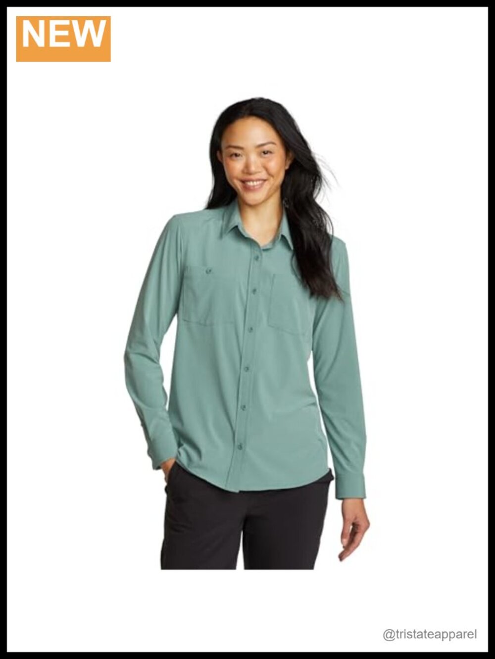 Women's 100% Cotton Long Sleeve Button-Down Collared Shirt Regular Fit